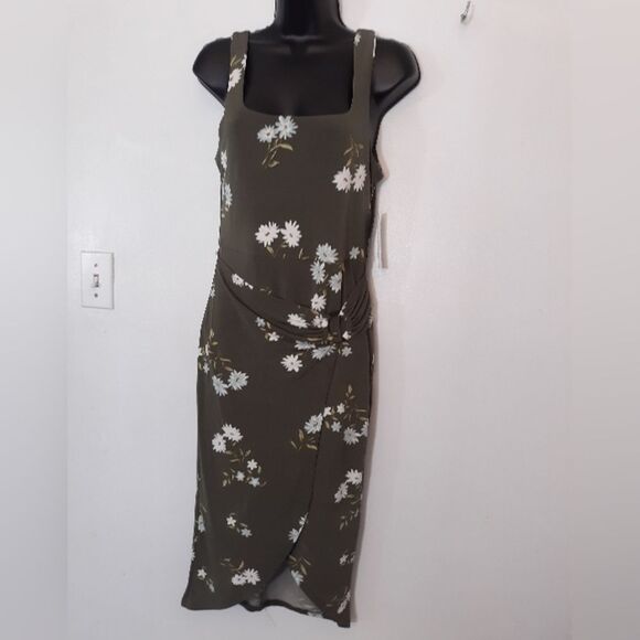 No Boundaries Juniors Sleeveless Midi Wrap Dress - Picture 1 of 5